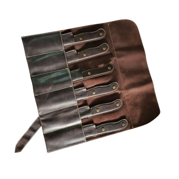 FUNDA CUCHILLOS MESA CUERO GRASO