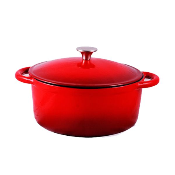 OLLA BRANN DE FIERRO FUNDIDO  ROJA 4 LTS