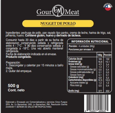 NUGGETS DE POLLO 500 grs